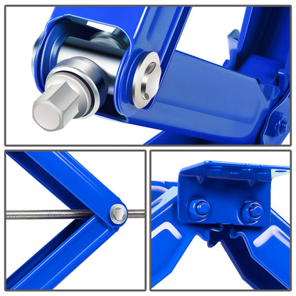 HERRAMIENTAS SCISSOR JACK KIT - 4PCS - 24" 5000LBS - BLUE - FOR RV STABLIZING AND LEVELING PURPOSE ONLY, NEVER USE FOR LIFTING, CHANGING TIRES OR SUPPORTING WEIGHT OF ANY VEHICLES
