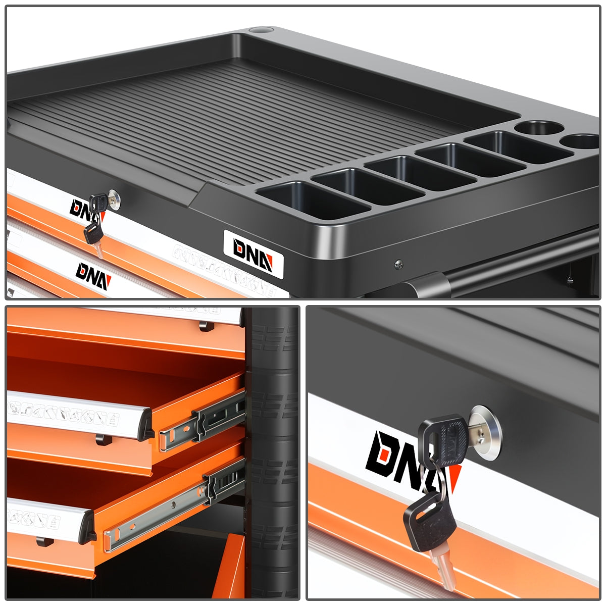 HERRAMIENTAS 4 DRAWERS - PLASTIC - TOP ROLLER CABINET