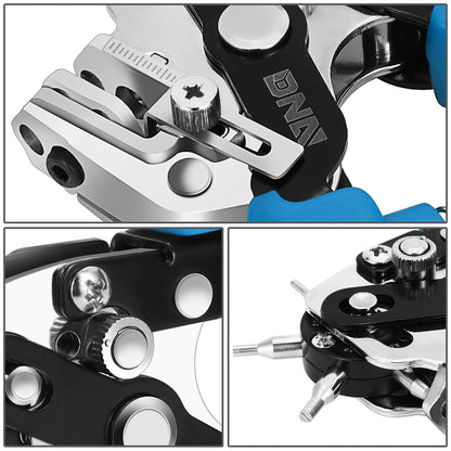 HERRAMIENTAS FUNCTION HOLE PUNCH 6 IN 1 BLUE