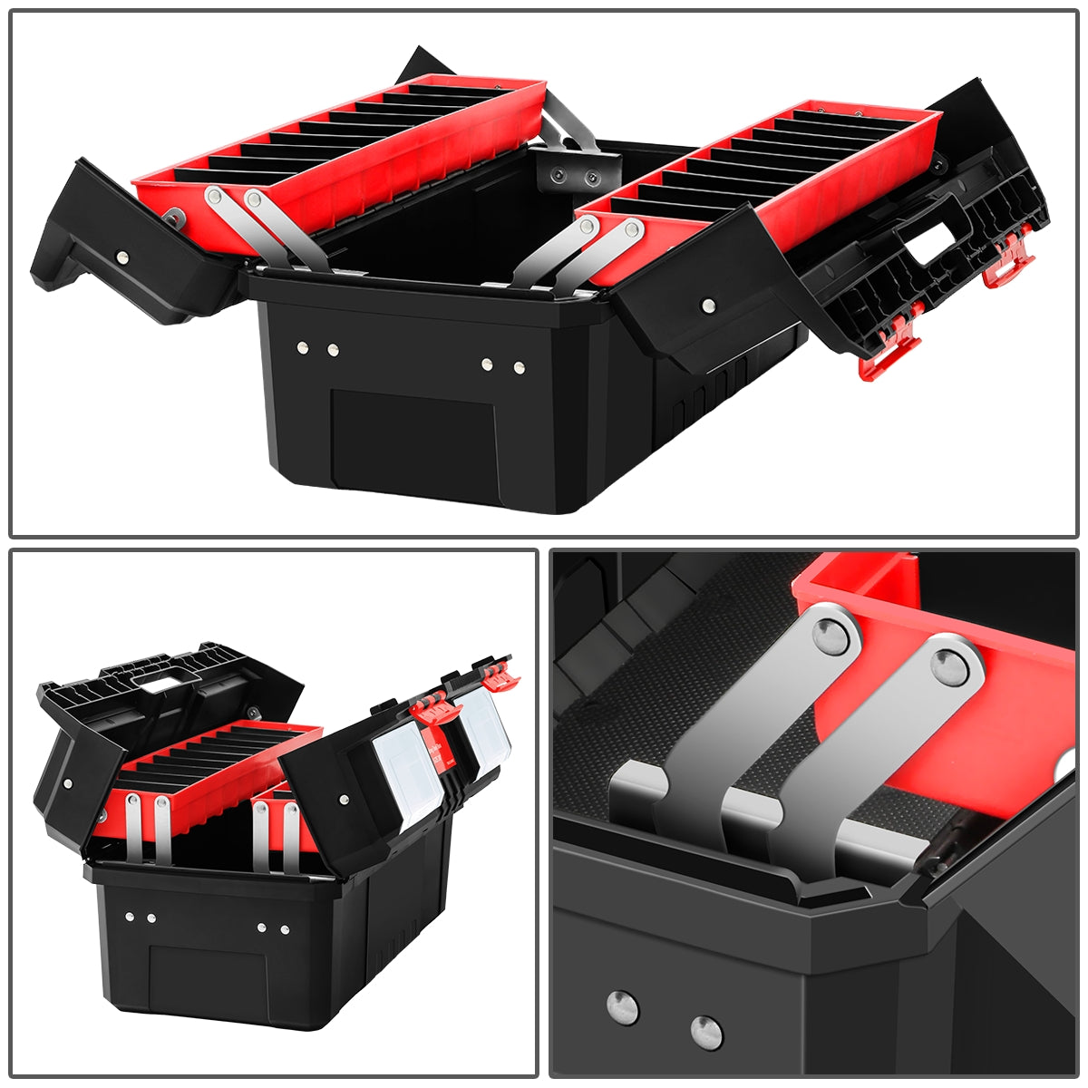HERRAMIENTAS PLASTIC TOOL BOX - RED