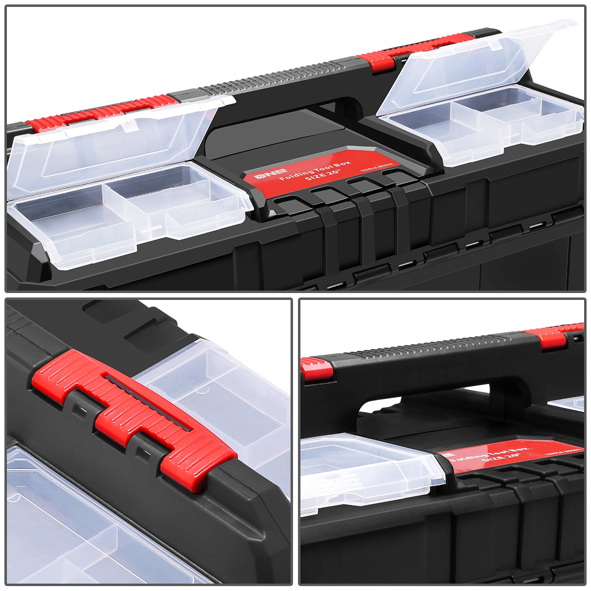 HERRAMIENTAS PLASTIC TOOL BOX - RED