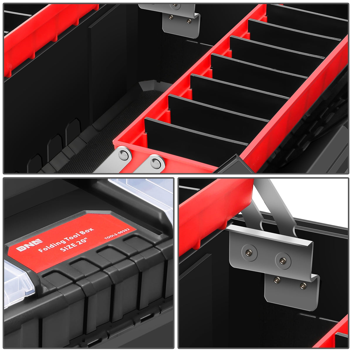 HERRAMIENTAS PLASTIC TOOL BOX - RED