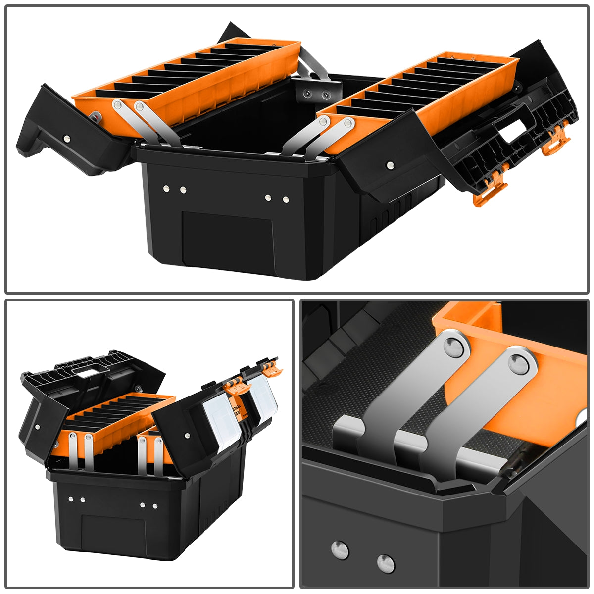 HERRAMIENTAS PLASTIC TOOL BOX - ORANGE