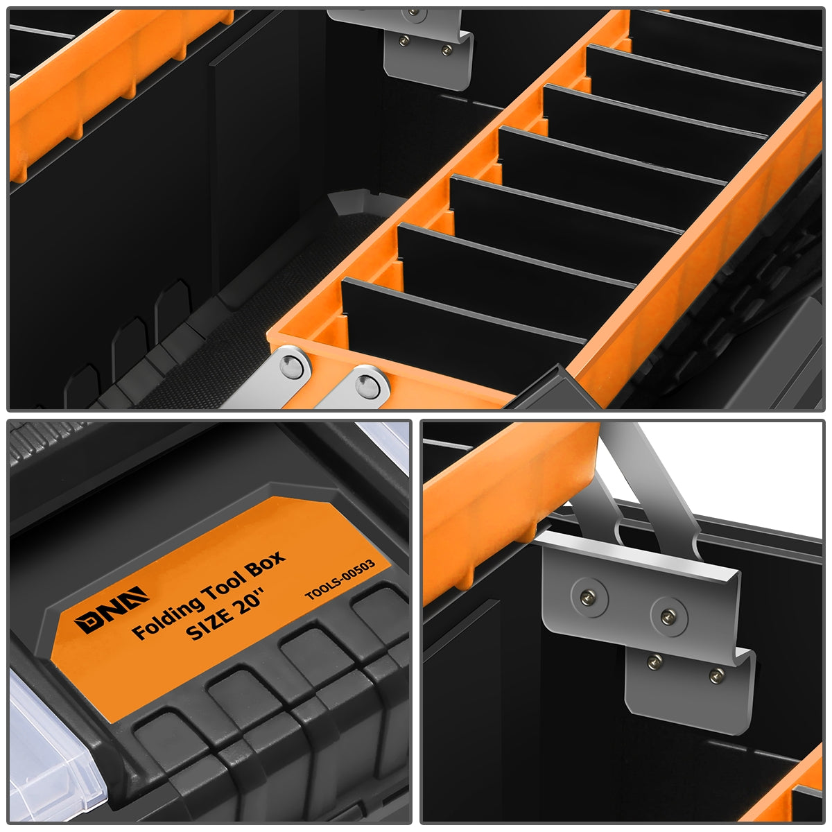 HERRAMIENTAS PLASTIC TOOL BOX - ORANGE