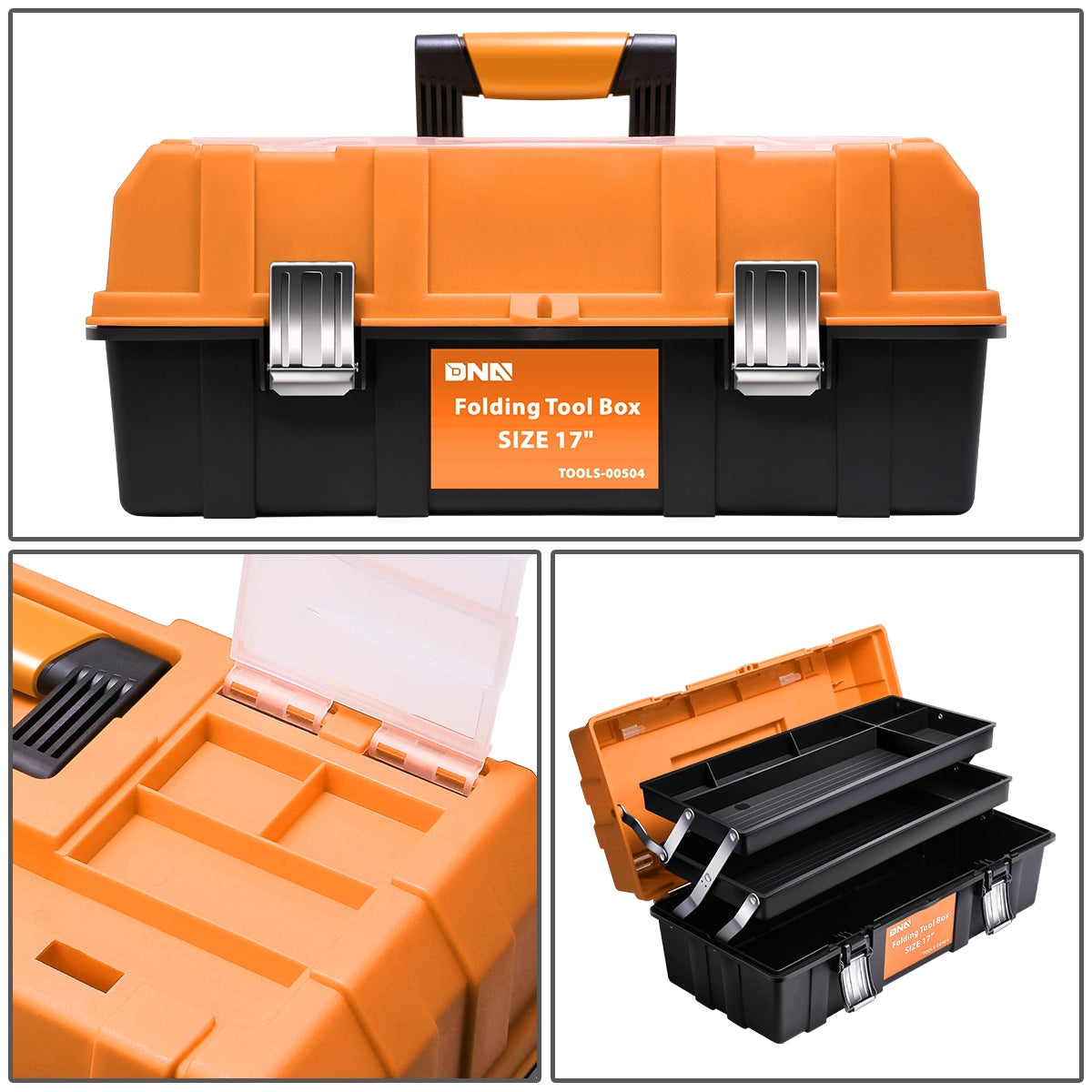 HERRAMIENTAS PLASTIC TOOL BOX - ORANGE
