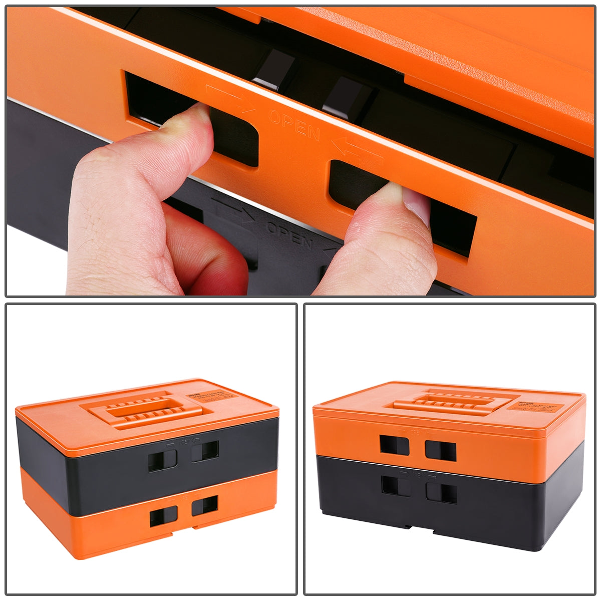 HERRAMIENTAS PLASTIC TOOL BOX - ORANGE