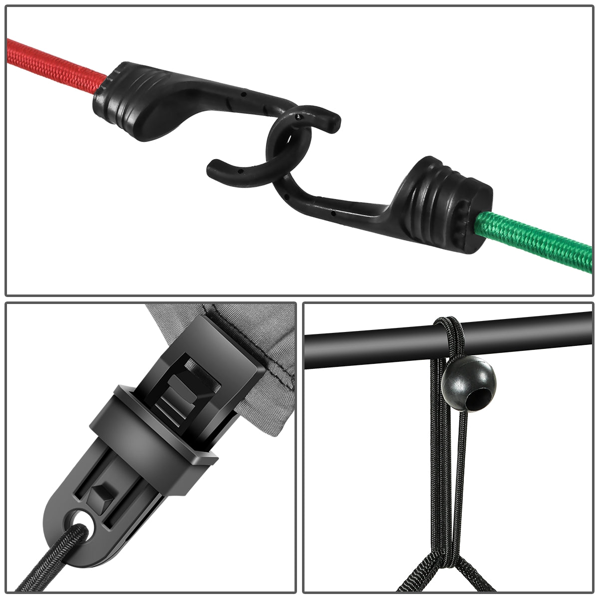 HERRAMIENTAS BUNGEE CORDS ASSORTED WITH ZIPPER BAG