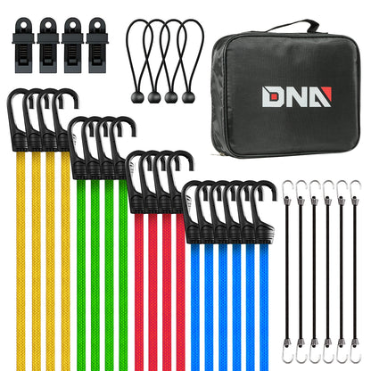 HERRAMIENTAS BUNGEE CORDS ASSORTED WITH ZIPPER BAG
