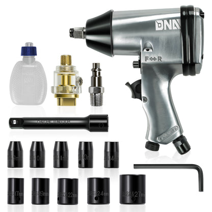 HERRAMIENTAS AIR IMPACT WRENCH KIT - 17 PC 1/2"