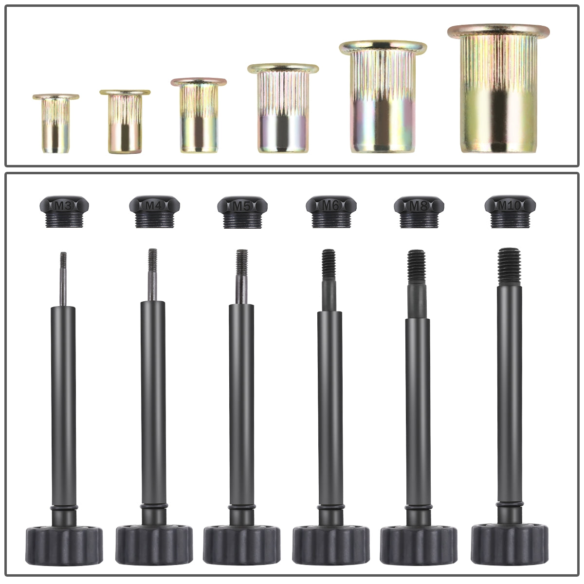 HERRAMIENTAS HAND RIVET SET - TWO-IN-ONE - 12"
