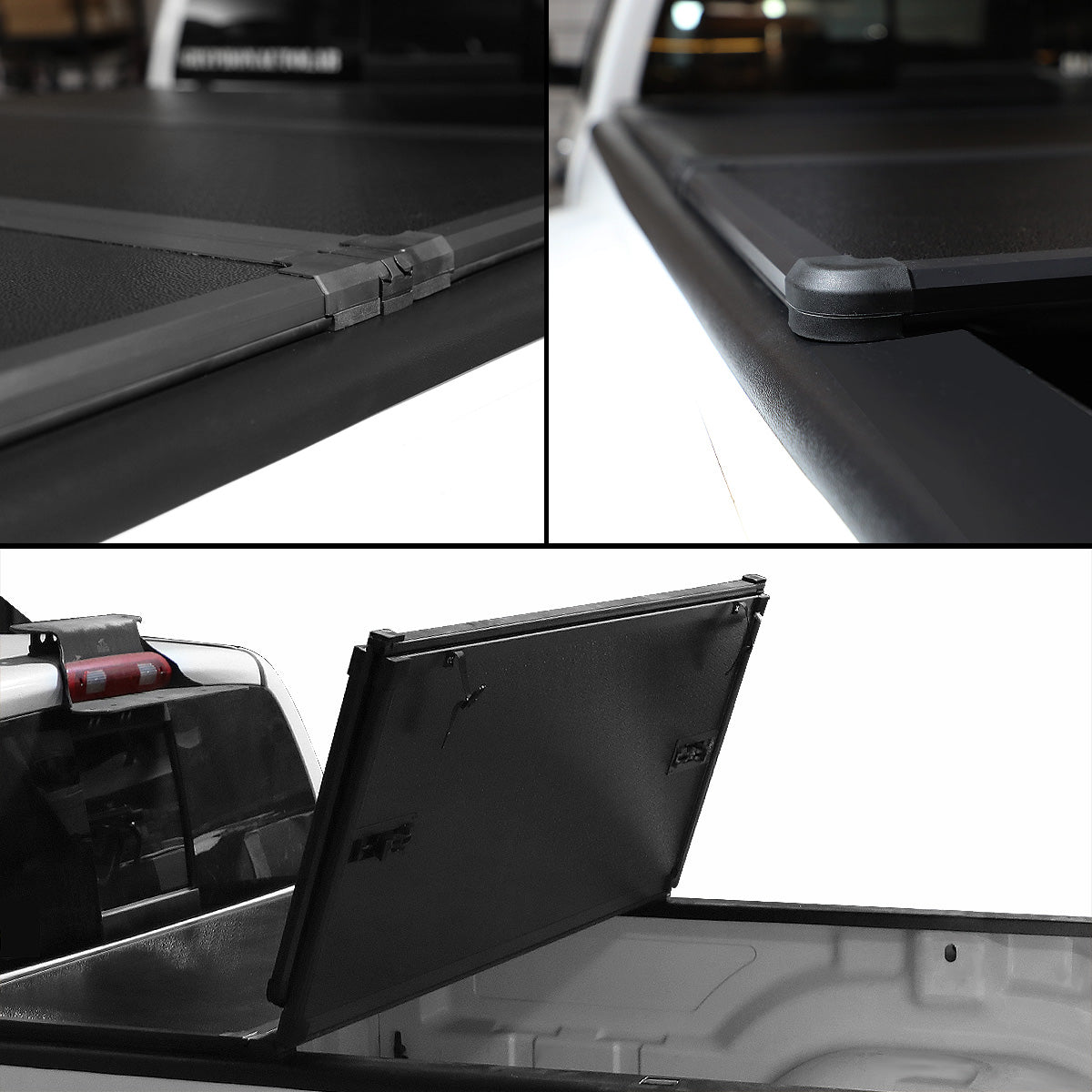 TAPADERA DE CAJUELA TONNEAU COVER - HARD TRI-FOLD - 07-18 CHEVY SILVERADO 1500, GMC SIERRA 1500 - DOES NOT FIT MODELS WITH RAIL SYSTEMS - FITS 5-3/4FT FLEETSIDE / STYLESIDE BED MODELS ONLY