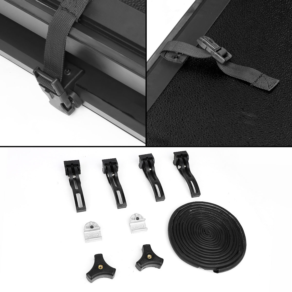 TAPADERA DE CAJUELA TONNEAU COVER - HARD TRI-FOLD - 99-06 CHEVY SILVERADO 1500, 2500, 3500, GMC SIERRA1500, 2500, 3500 / 2007 CHEVY SILVERADO 1500, 2500, 3500 HD CLASSIC MODELS, GMC SIERRA 1500, 2500, 3500 HD CLASSIC MODELS - FITS 6.5FT FLEETSIDE /