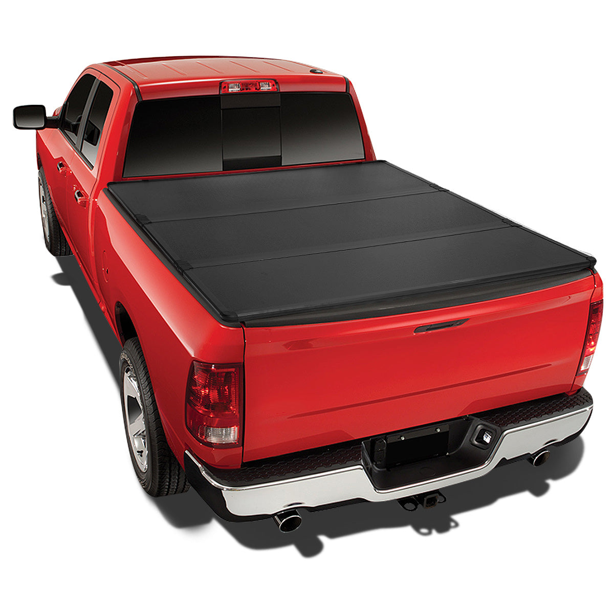 TAPADERA DE CAJUELA TONNEAU COVER - HARD TRI-FOLD - 19-20 DODGE RAM 1500 - FITS NEW BODY MODEL ONLY - DOES NOT FIT CLASSIC MODEL - FITS 76.3FT FLEETSIDE BED MODELS WITHOUT RAM BOX