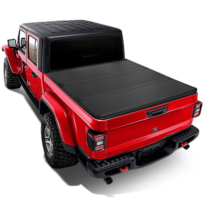 TAPADERA DE CAJUELA TONNEAU COVER - HARD TRI-FOLD - 20-21 JEEP GLADIATOR - FITS MODELS WITHOUT UTILITY TRACK SYSTEM - FITS 5.5FT BED MODELS