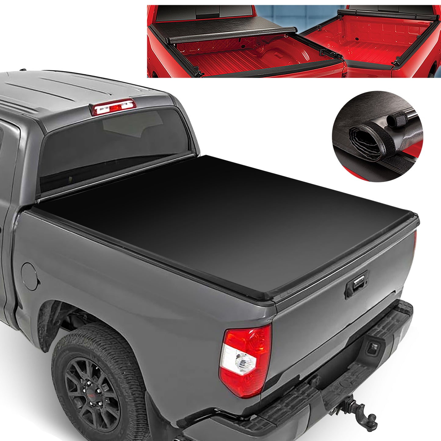 TAPADERA DE CAJUELA TONNEAU COVER - ROLL-UP - 22 - PRESENT TOYOTA TUNDRA WITH 6-1/2' BED