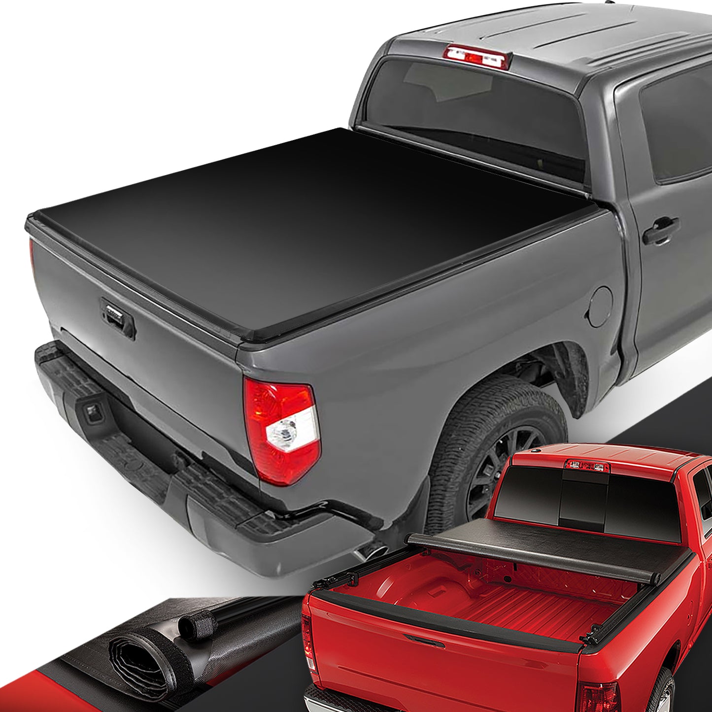 TAPADERA DE CAJUELA TONNEAU COVER - ROLL-UP - 22 - PRESENT TOYOTA TUNDRA WITH 5-1/2' BED