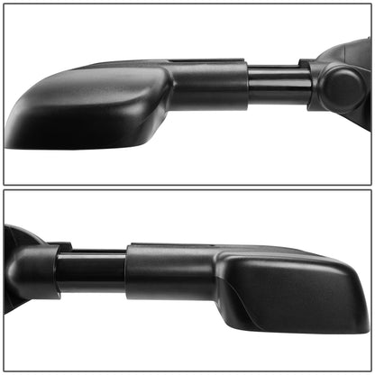 RETROVISORES EXTENDIBLES TOWING MIRROR - 03-06 CHEVY SILVERADO / GMC SIERRA - POWERED W/ HEATED, W/O SIGNAL - BLACK - RIGHT