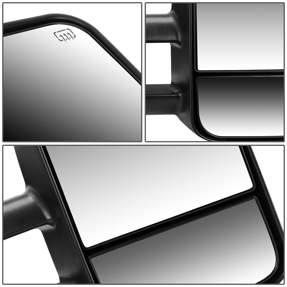RETROVISORES EXTENDIBLES TOWING MIRROR - 03-06 CHEVY SILVERADO / GMC SIERRA - POWERED W/ HEATED, W/O SIGNAL - BLACK - RIGHT
