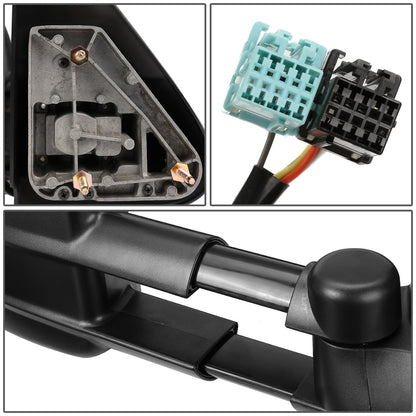 RETROVISORES EXTENDIBLES TOWING MIRROR - 03-06 CHEVY SILVERADO / GMC SIERRA - POWERED W/ HEATED, W/O SIGNAL - BLACK - RIGHT