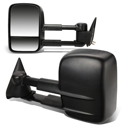 RETROVISORES EXTENDIBLES TOWING MIRROR - 99-06 CHEVY SILVERADO / GMC SIERRA - PAIR - MANUAL W/O HEATED W/O SIGNAL - BLACK