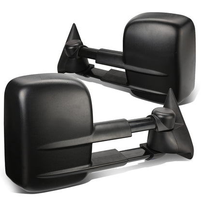 RETROVISORES EXTENDIBLES TOWING MIRROR - 99-06 CHEVY SILVERADO / GMC SIERRA - PAIR - MANUAL W/O HEATED W/O SIGNAL - BLACK