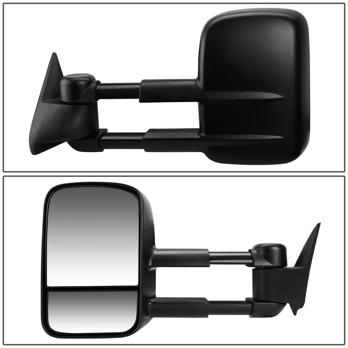 RETROVISORES EXTENDIBLES TOWING MIRROR - 99-06 CHEVY SILVERADO / GMC SIERRA - MANUAL W/O HEATED, W/O SIGNAL - BLACK - LEFT