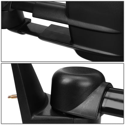 RETROVISORES EXTENDIBLES TOWING MIRROR - 99-06 CHEVY SILVERADO / GMC SIERRA - MANUAL W/O HEATED, W/O SIGNAL - BLACK - LEFT