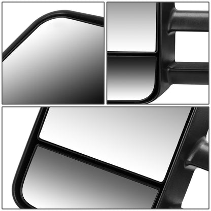 RETROVISORES EXTENDIBLES TOWING MIRROR - 99-06 CHEVY SILVERADO / GMC SIERRA - MANUAL W/O HEATED, W/O SIGNAL - BLACK - LEFT