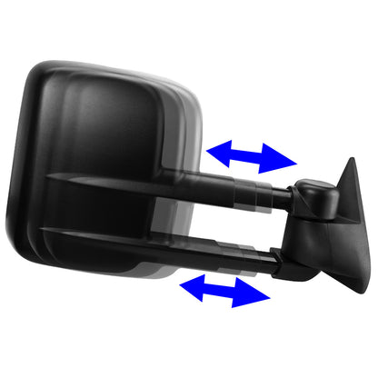 RETROVISORES EXTENDIBLES TOWING MIRROR - 99-06 CHEVY SILVERADO / GMC SIERRA - MANUAL W/O HEATED, W/O SIGNAL - BLACK - RIGHT