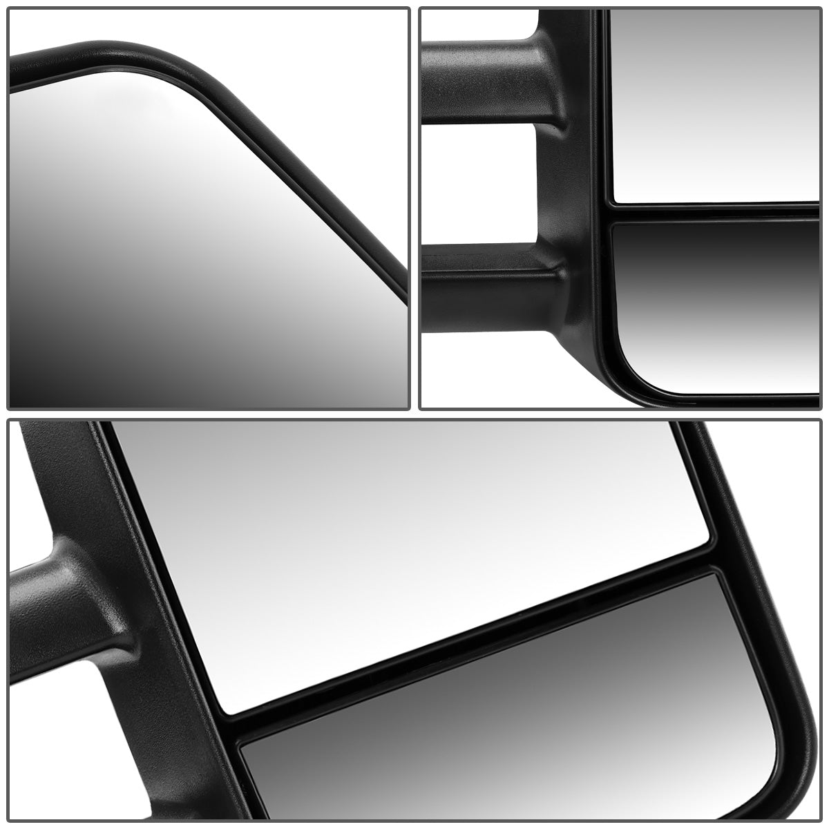 RETROVISORES EXTENDIBLES TOWING MIRROR - 99-06 CHEVY SILVERADO / GMC SIERRA - MANUAL W/O HEATED, W/O SIGNAL - BLACK - RIGHT
