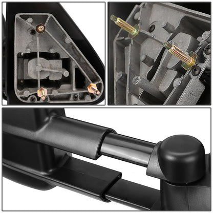 RETROVISORES EXTENDIBLES TOWING MIRROR - 99-06 CHEVY SILVERADO / GMC SIERRA - MANUAL W/O HEATED, W/O SIGNAL - BLACK - RIGHT