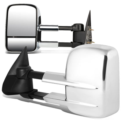 RETROVISORES EXTENDIBLES TOWING MIRROR - 99-06 CHEVY SILVERADO / GMC SIERRA - PAIR - MANUAL W/O HEATED W/O SIGNAL - CHROME