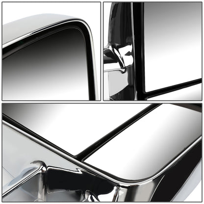 RETROVISORES EXTENDIBLES TOWING MIRROR - 99-06 CHEVY SILVERADO / GMC SIERRA - PAIR - MANUAL W/O HEATED W/O SIGNAL - CHROME