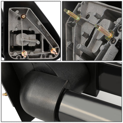 RETROVISORES EXTENDIBLES TOWING MIRROR - 99-06 CHEVY SILVERADO / GMC SIERRA - PAIR - MANUAL W/O HEATED W/O SIGNAL - CHROME