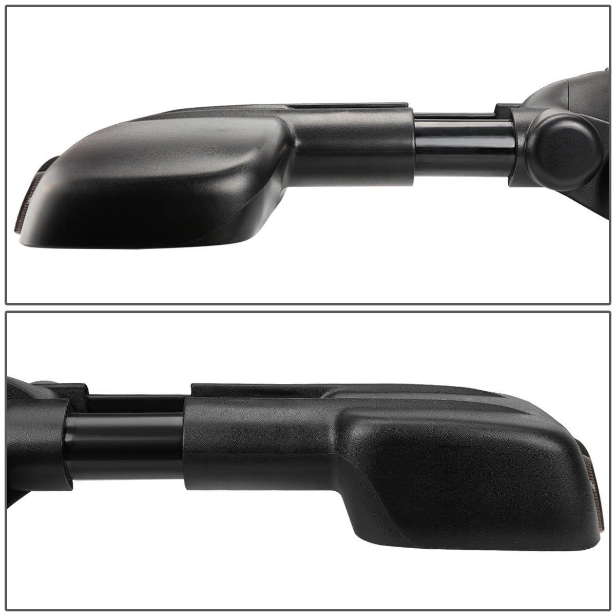 RETROVISORES EXTENDIBLES TOWING MIRROR - 03-06 CHEVY SILVERADO / GMC SIERRA - PAIR - POWERED W/ HEATED - SMOKE SIGNAL - BLACK