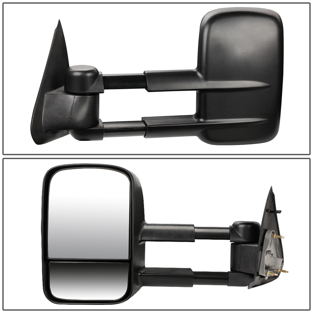 RETROVISORES EXTENDIBLES TOWING MIRROR - 97-03 FORD F-150 - PAIR - MANUAL W/O HEATED W/O SIGNAL - FITS STANDARD AND EXTENDED CAB ONLY, DOES NOT FIT CREW CAB - BLACK