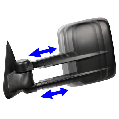 RETROVISORES EXTENDIBLES TOWING MIRROR - 97-03 FORD F-150 - PAIR - MANUAL W/O HEATED W/O SIGNAL - FITS STANDARD AND EXTENDED CAB ONLY, DOES NOT FIT CREW CAB - BLACK