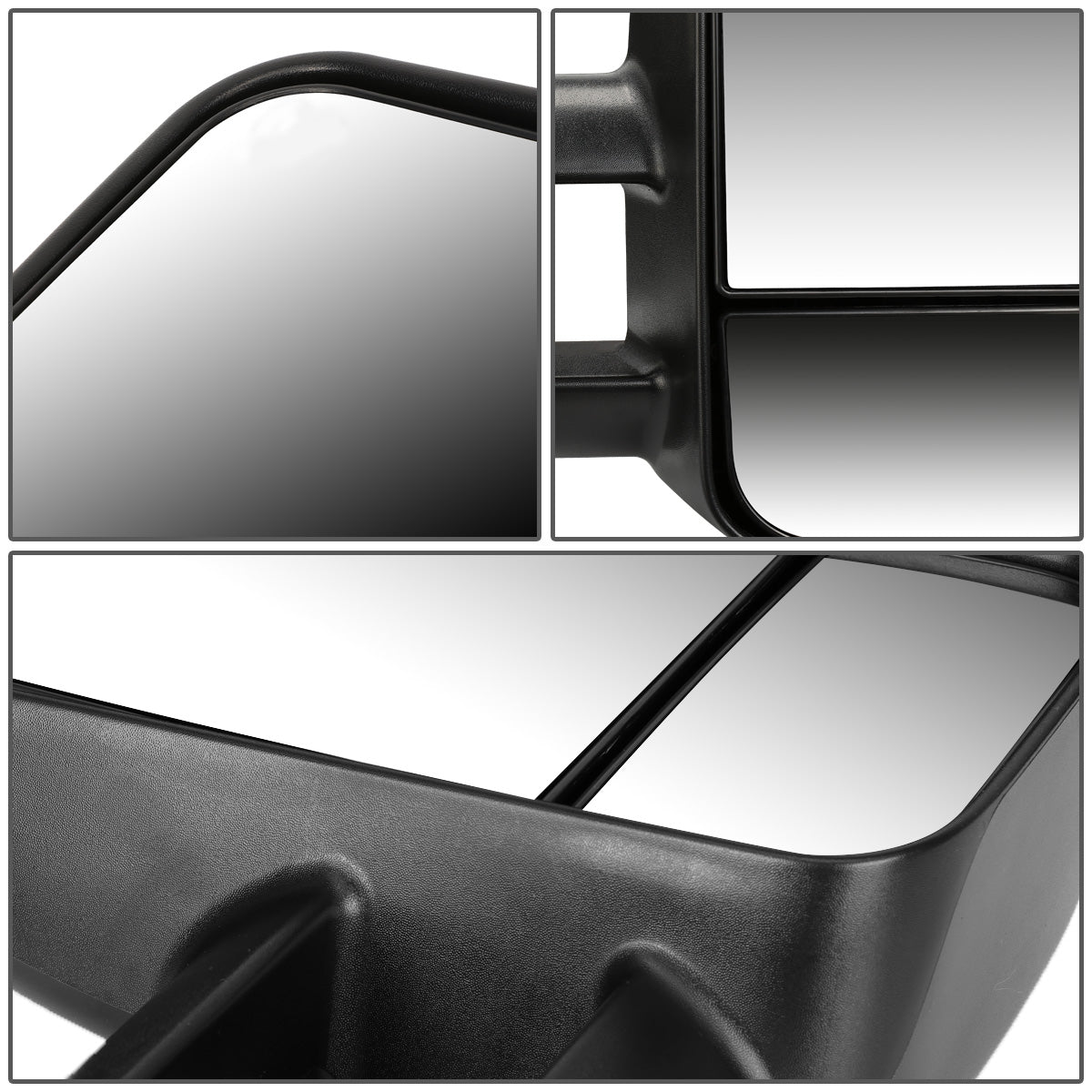 RETROVISORES EXTENDIBLES TOWING MIRROR - 97-03 FORD F-150 - PAIR - MANUAL W/O HEATED W/O SIGNAL - FITS STANDARD AND EXTENDED CAB ONLY, DOES NOT FIT CREW CAB - BLACK