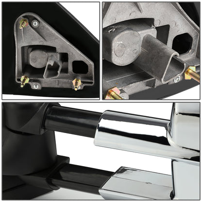 RETROVISORES EXTENDIBLES TOWING MIRROR - 97-03 FORD F-150 - PAIR - MANUAL W/O HEATED W/O SIGNAL - FITS STANDARD AND EXTENDED CAB ONLY, DOES NOT FIT CREW CAB - CHROME