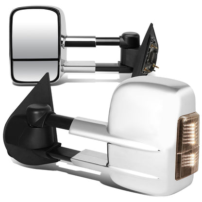 RETROVISORES EXTENDIBLES TOWING MIRROR - 97-03 FORD F-150 - PAIR - POWERED W/O HEATED - FITS STANDARD AND EXTENDED CAB ONLY, DOES NOT FIT CREW CAB - SMOKE SIGNAL - CHROME