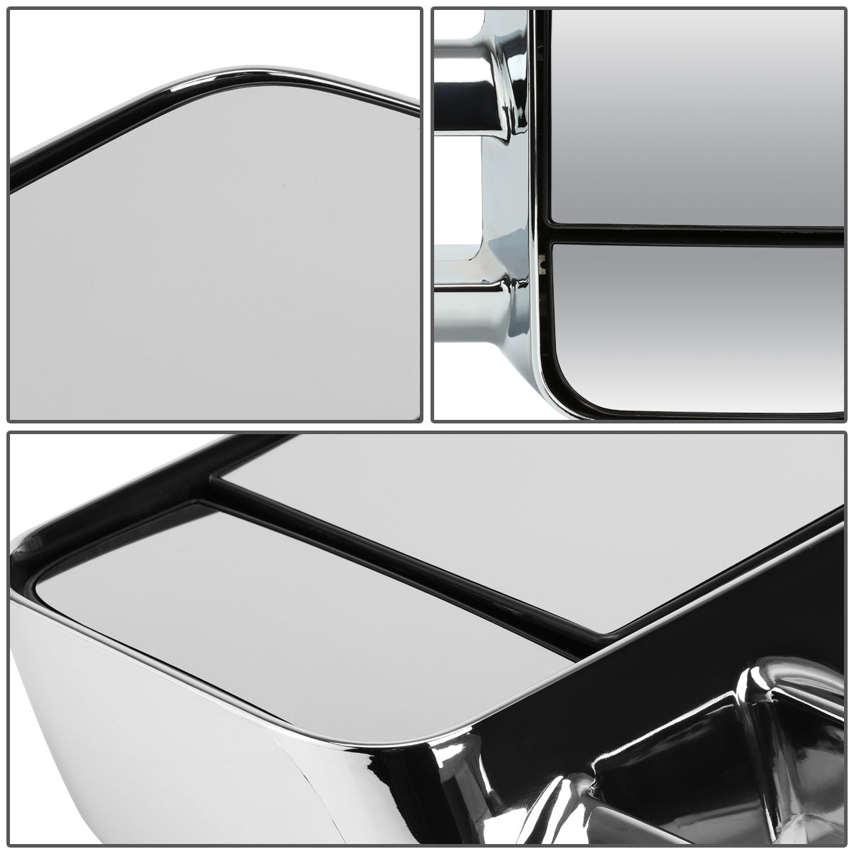 RETROVISORES EXTENDIBLES TOWING MIRROR - 97-03 FORD F-150 - PAIR - POWERED W/O HEATED - FITS STANDARD AND EXTENDED CAB ONLY, DOES NOT FIT CREW CAB - SMOKE SIGNAL - CHROME