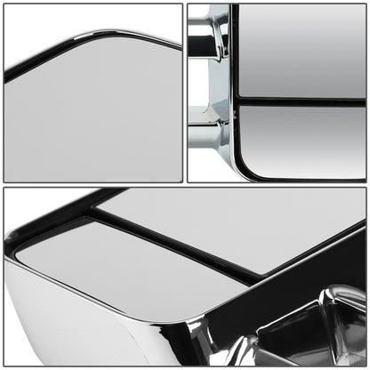 RETROVISORES EXTENDIBLES TOWING MIRROR - 97-03 FORD F-150 - PAIR - POWERED W/O HEATED - FITS STANDARD AND EXTENDED CAB ONLY, DOES NOT FIT CREW CAB - SMOKE SIGNAL - CHROME