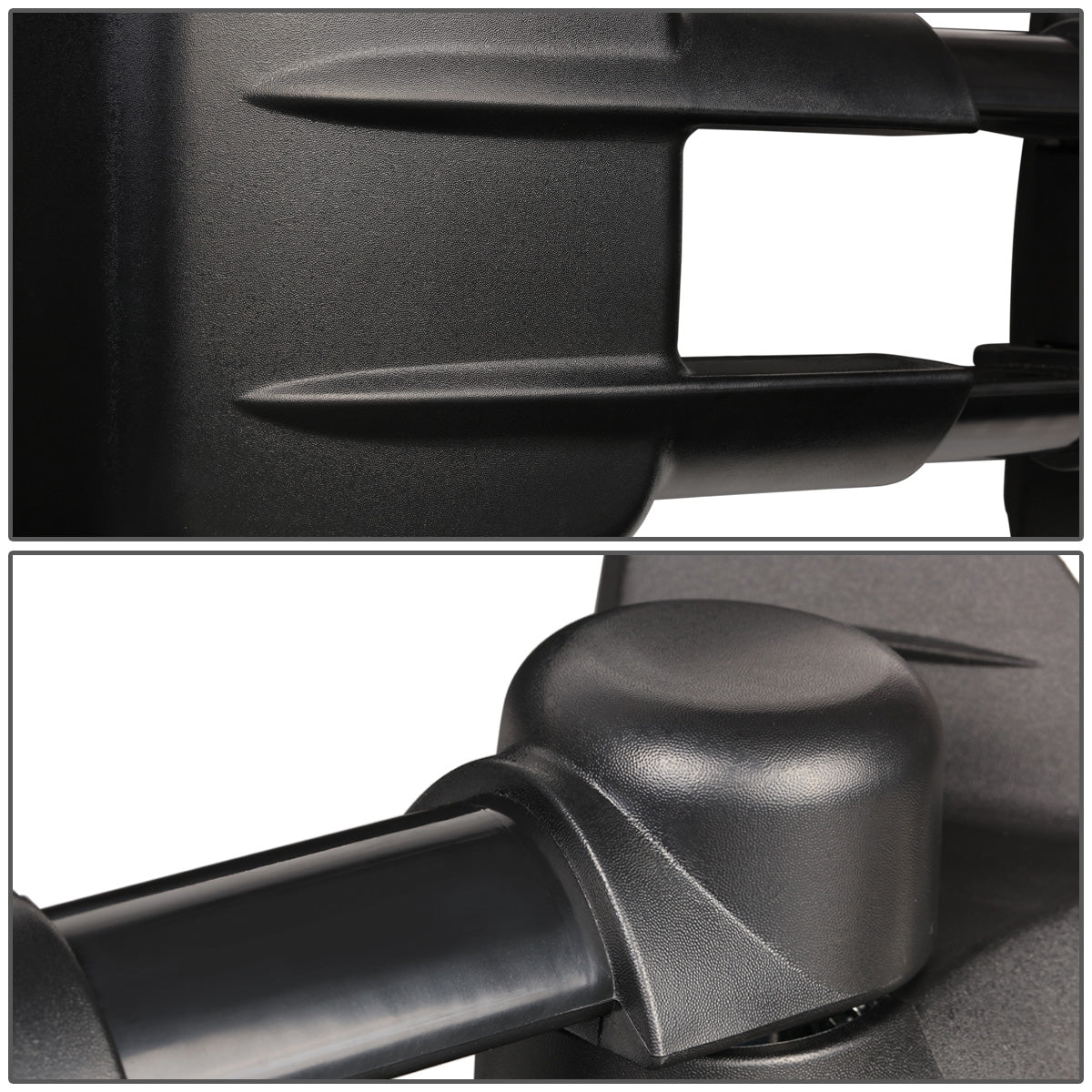 RETROVISORES EXTENDIBLES TOWING MIRROR - 07-12 CHEVY SILVERADO / GMC SIERRA - PAIR - POWERED W/ HEATED W/O SIGNAL - BLACK
