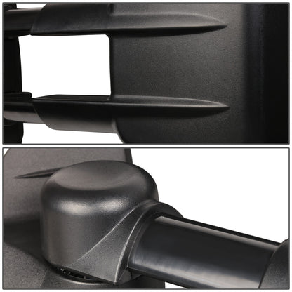 RETROVISORES EXTENDIBLES TOWING MIRROR - 07-13 CHEVY SILVERADO / GMC SIERRA - LEFT - POWERED, W/ HEATED, W/O SIGNAL - BLACK