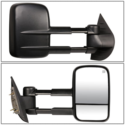 RETROVISORES EXTENDIBLES TOWING MIRROR - 07-13 CHEVY SILVERADO / GMC SIERRA - RIGHT - POWERED, W/ HEATED, W/O SIGNAL - BLACK