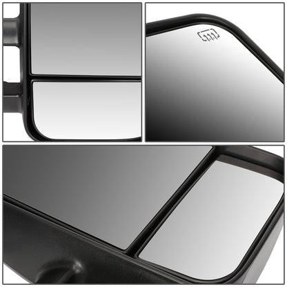 RETROVISORES EXTENDIBLES TOWING MIRROR - 07-13 CHEVY SILVERADO / GMC SIERRA - RIGHT - POWERED, W/ HEATED, W/O SIGNAL - BLACK