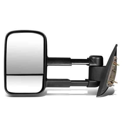 RETROVISORES EXTENDIBLES TOWING MIRROR - 07-13 CHEVY SILVERADO / GMC SIERRA - LEFT - MANUAL, W/O HEATED, W/O SIGNAL - BLACK