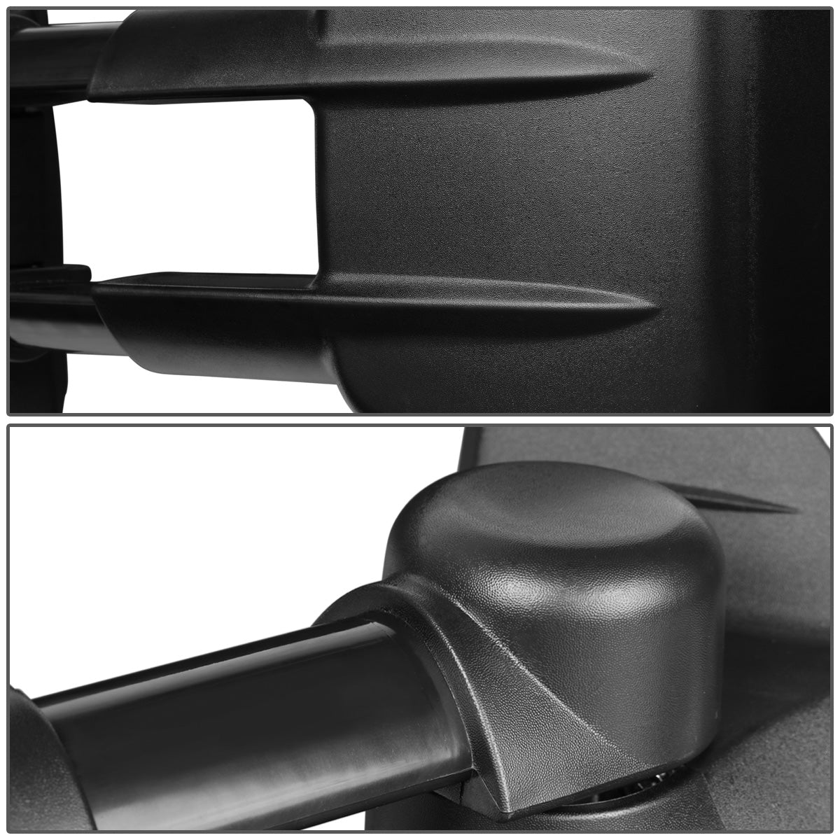RETROVISORES EXTENDIBLES TOWING MIRROR - 07-13 CHEVY SILVERADO / GMC SIERRA - LEFT - MANUAL, W/O HEATED, W/O SIGNAL - BLACK