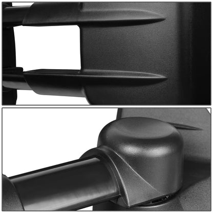 RETROVISORES EXTENDIBLES TOWING MIRROR - 07-13 CHEVY SILVERADO / GMC SIERRA - LEFT - MANUAL, W/O HEATED, W/O SIGNAL - BLACK