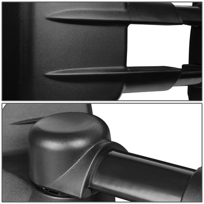 RETROVISORES EXTENDIBLES TOWING MIRROR - 07-13 CHEVY SILVERADO / GMC SIERRA - RIGHT - MANUAL, W/O HEATED, W/O SIGNAL - BLACK